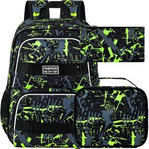 Laptop Backpack, 16 Inch School Bookbag and Lunch Bag Set, Water Resistant Backpacks for Teens Girls Women Students in Kuwait