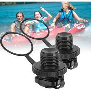 Watris Veiyi 2PCS Towable Tube Plug, 20mm/0.79" Boston Valve, Inflatable Boat Air Valve, Air Mattress Plug Replacement for Rubber Dinghy Raft Kayak Pool Boat