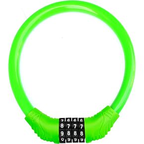 SPROUTER Bike Cable Lock Combo Cable Bicycle Lock, Portable Code Bicycle Lock with 4-Digit Combination Lightweight Bike Cable Lock, Anti-Theft Bike Lock for Kid Bike Moutain Bike,12CM Diameter, Green