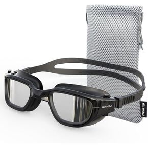 Whale Polarized Swim Goggles, GE Anti-Fog Anti-UV Protection No Leaking Swimming Pool Goggles for Men, Women, and Youth