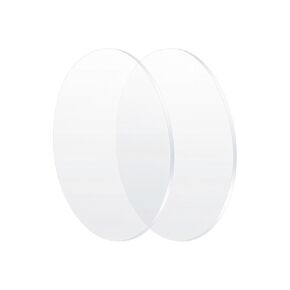 2Pcs Round Sheet, Clear Acrylic Circle, Round Transparent Disk Acrylic Sheet, Disc Circle Platic Sheet for DIY, Cake, Crafts, Table Top(Small)
