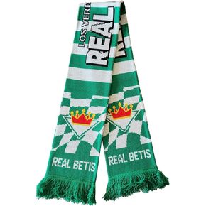 Real Betis Scarf | Soccer Fan Scarf | Premium Acrylic Knit, Over 5 feet long x 7 inches wide, Green