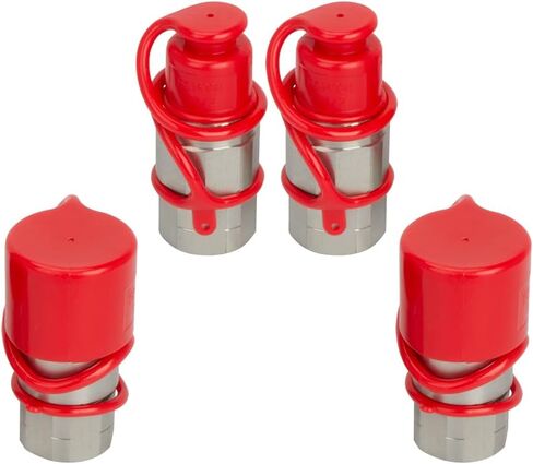 مجموعة توصيلات توصيلات الاتصال السريوليات ، NPT 1/2 "ISO16028 Skid Steer Flat Face Acplers مجموعة مع أغطية الغبار in Kuwait