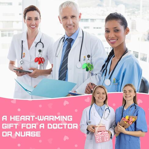 48 قطعة من هدايا التخرج لطلاب التمريض، تتضمن أقلامًا صغيرة وسلسلة مفاتيح LED ومقص قابل للطي ودبابيس بروش لسماعة الطبيب لطلاب الطب وتقدم ملحقات مكتب الممرضات in Kuwait