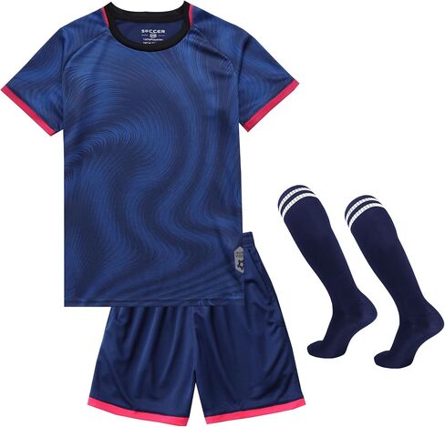 Hiheart Boys Soccer Jersey و Shorts Te-Shirt و Shorts مع الجوارب in Kuwait