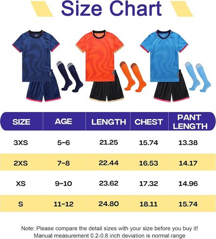 Hiheart Boys Soccer Jersey و Shorts Te-Shirt و Shorts مع الجوارب in Kuwait