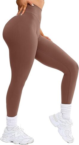 سروال ضيق Unthewe بدون درزات أمامية للنساء، سروال يوجا ناعم عالي الخصر للتمرين in Kuwait