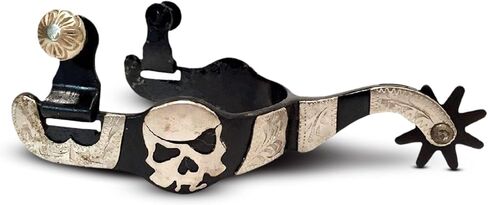 كولورادو سرجليري توتنهام Deadwood للرجال - الصلب الأسود ، توتنهام الأنيقة مع 1-1/4 "ثمانية نقاط الجليد - مثالية لركوب الدرب ، تاج الخيول ، تجهيز - في زوج in Kuwait