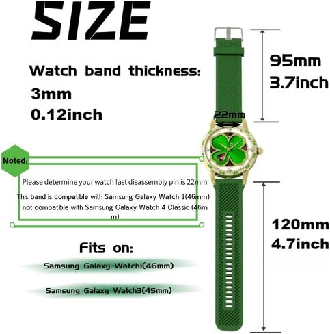 2Packs 22mm Silicone Watch Bands, Compatible with Samsung Galaxy Watch 46mm Bands, Replacement Rubber Watch Straps- Quick Release, Watch Straps for men(2packs: orange and black Strap) in Saudi Arabia