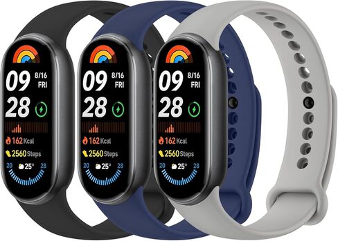 نطاقات Meliya متوافقة مع Xiaomi Smart Band 9 / Xiaomi Smart Band 8 للنساء الرجال ، حزام معصم رياضة قابلة للتعديل من سيليكون ناعمة ل Xiaomi الذكية 9/8 in Saudi Arabia