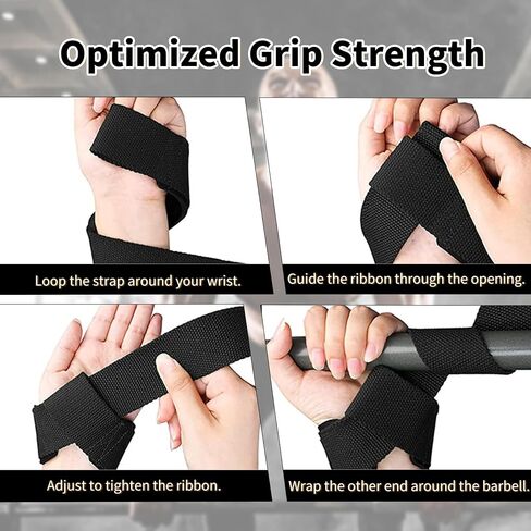Weight Lifting Straps, Wrist Straps for Deadlifts, Strength Training, Bodybuilding, Heavy Lifting Straps for Men and Women, Non-Slip, Comfortable, Durable Lifting Straps for Weightlifting and Gym Training in Saudi Arabia