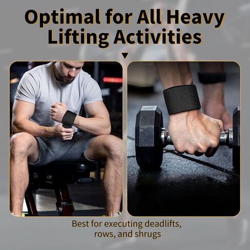Weight Lifting Straps, Wrist Straps for Deadlifts, Strength Training, Bodybuilding, Heavy Lifting Straps for Men and Women, Non-Slip, Comfortable, Durable Lifting Straps for Weightlifting and Gym Training in Saudi Arabia