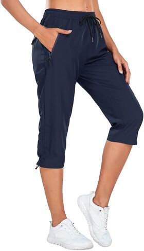 Holipick Women's Hiking Pants Lightweight Quick Dry Water Resistant Elastic Waist Outdoor Camping Travel Cargo Zipper Pockets in Saudi Arabia