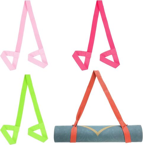 PATIKIL Yoga Mat Strap Adjustable Yoga Mat Carrier Straps Sling Cotton Anti Slip Mat Holder Stretching Band for Exercise in Kuwait