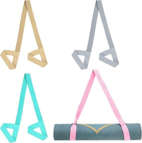 PATIKIL Yoga Mat Strap Adjustable Yoga Mat Carrier Straps Sling Cotton Anti Slip Mat Holder Stretching Band for Exercise in Kuwait