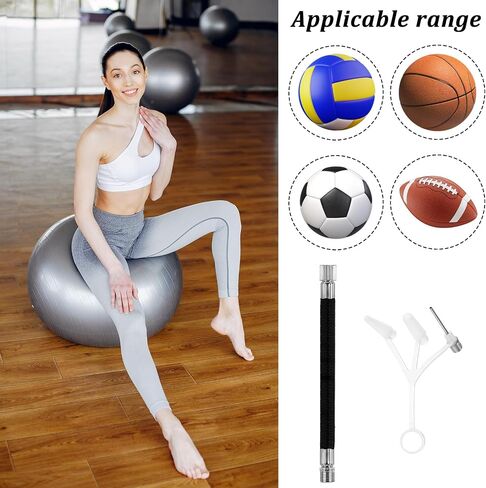16-Piece Exercise Ball Plug Replacement Kit Exercise Ball Pump Yoga Ball Pump Air Stopper Plug Pin Adapter Kit with Needle for Volleyball Soccer Basketball Fitness Exercise Ball Inflatable Bed in Saudi Arabia