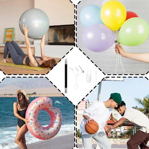 16-Piece Exercise Ball Plug Replacement Kit Exercise Ball Pump Yoga Ball Pump Air Stopper Plug Pin Adapter Kit with Needle for Volleyball Soccer Basketball Fitness Exercise Ball Inflatable Bed in Saudi Arabia