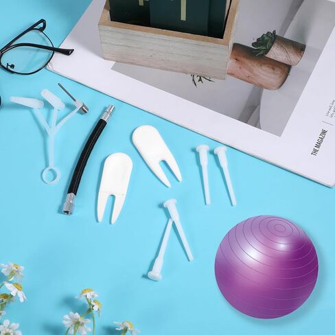 16-Piece Exercise Ball Plug Replacement Kit Exercise Ball Pump Yoga Ball Pump Air Stopper Plug Pin Adapter Kit with Needle for Volleyball Soccer Basketball Fitness Exercise Ball Inflatable Bed in Saudi Arabia