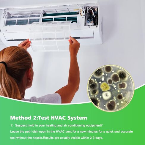 مجموعة اختبار العفن للمنزل ضمن 10 اختبارات فردية ، ونظام اختبار HVAC ، والأسطح المنزلية ، ومجموعات اختبار جودة الهواء الداخلي ، وكشف القالب DIY في المنزل ، يشمل دليل تحديد العفن المفصل ومختبر مجاني in Kuwait