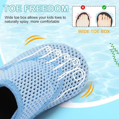L-RUN Toddler Water Shoes Boys Girls Barefoot Beach Swim Shoes Quick Dry Kids Aqua Socks Non-Slip Wide Baby House Slippers in Saudi Arabia