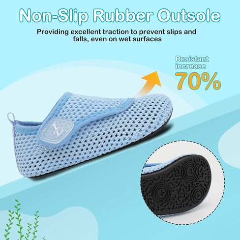 L-RUN Toddler Water Shoes Boys Girls Barefoot Beach Swim Shoes Quick Dry Kids Aqua Socks Non-Slip Wide Baby House Slippers in Saudi Arabia