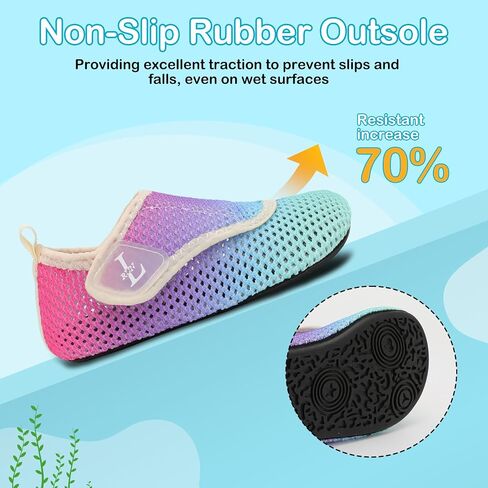 L-RUN Toddler Water Shoes Boys Girls Barefoot Beach Swim Shoes Quick Dry Kids Aqua Socks Non-Slip Wide Baby House Slippers in Saudi Arabia