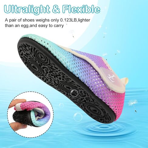 L-RUN Toddler Water Shoes Boys Girls Barefoot Beach Swim Shoes Quick Dry Kids Aqua Socks Non-Slip Wide Baby House Slippers in Saudi Arabia