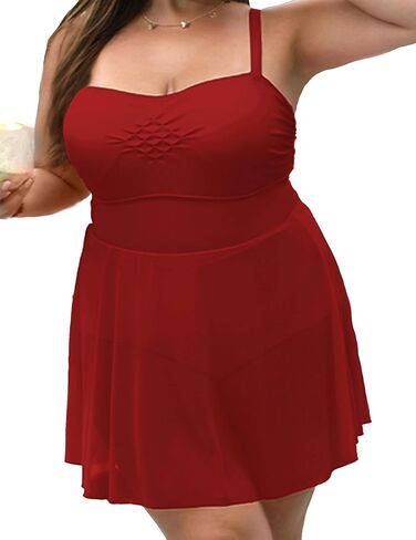 Plus Size Swim Dresses One Piece Bathing Suit Romper Swimsuits Tummy Control Modest Swimsuit Swimdress for Women in Saudi Arabia