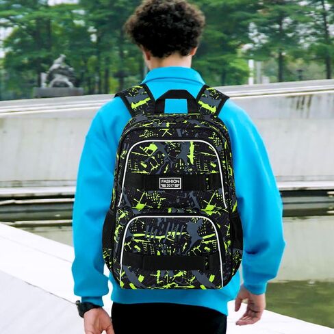 Laptop Backpack, 16 Inch School Bookbag and Lunch Bag Set, Water Resistant Backpacks for Teens Girls Women Students in Kuwait
