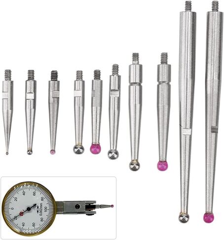Dial Test Indicator Probe Lever M1.4 Tungsten Steel/Head Tip Point for Dovetail Rails Dial Gauge(M1.4*L15*D2.0-Tungsten Steel Head) in Saudi Arabia