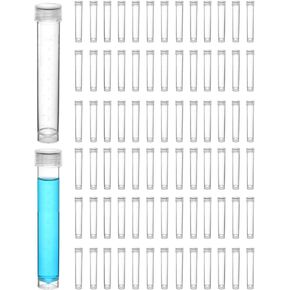 Qwork 10ml Lab البلاستيك التجميد أنابيب الاختبار الحاوية قارورة ستم الحاوية ، 100 PCS حاويات بلاستيكية زجاجات فارغة للبحث العلمي والتعليم in Kuwait