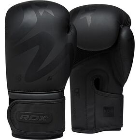Matte Black F15 Boxing Glove - 12 oz. Martial Arts. Boxing Training (12oz)