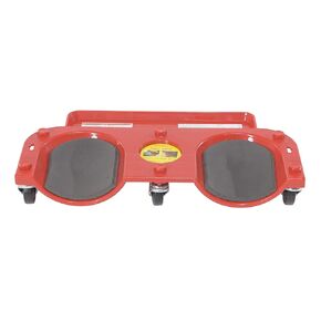 Vestil KNEE-D Rolling Knee Dolly with Foam Cushioned Knee Cups, 350 lbs Capacity, 10" Length, 20-1/4" Width , Red