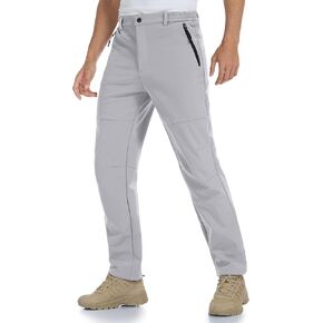Mens Snow Ski Waterproof Softshell Snowboard Pants Outdoor Hiking Fleece Lined