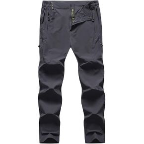 Quick Dry Hiking Cargo Pants Men's Outdoor Casual Workout Strech Breathable Pant with Multi-Pocket (No Belt)