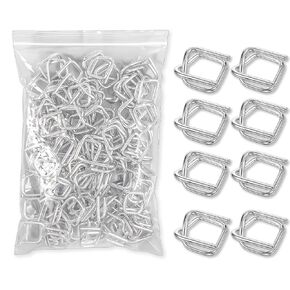 100 Pack 3/4" Heavy Duty Metal Wire Buckle for Woven Cord Strapping