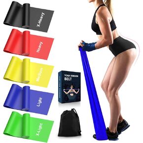 londys Resistance Bands for Working Out, Exercise Bands, Physical Therapy Equipment, 59 Inch Non-Latex Stretching Yoga Strap for Upper & Lower Body, Workouts & Rehab at Home-5 Progressive Resistance