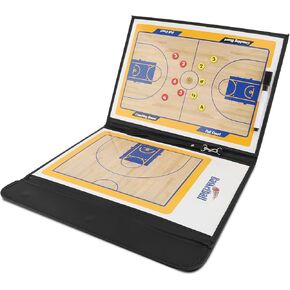 Basketball Coaching Board with Magnetic Makers Marker Pen Basketball Training Folder 3 Fold