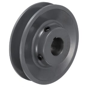 uxcell BK40-7/8 V-Belt Sheave 7/8"Bore 3.95"OD Single Groove Web Sheave Bored-to-Size Sheave, Cast Iron, Belt Section for 3L or B Belt