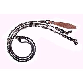 New Chestnut/Burgundy/Maroon Raw Hide Hand Made Rope with Matching Knots Raw Hide Leather Horse Tack Hand-Braided Romal Romel Reins Ranch Rope/Rope Reins