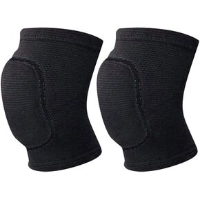 Flexible Sport Knee Pads Thick Sponge Knee Pads Breathable Knee Brace Elastic Knee Supports Soft Knee Guards Basketball Knee Protectors for Football Black