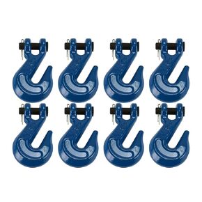 TEMCo 8 Lot 5/16" Chain Grab Hook Pin Clevis Rigging Tow Transport Truck Trailer Grade 70