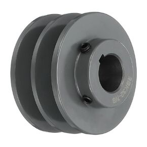 uxcell 2BK32-7/8 V-Belt Sheave 7/8"Bore 3.35"OD Double Groove Web Sheave Bored-to-Size Sheave, Cast Iron, Belt Section for 3L or B Belt