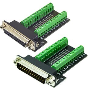 DB25 Male and Female Breakout Board to Terminal 3.81mm Pitch