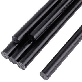 BENECREAT 6Pcs 11.8Inch Length Black Acetal Copolymer Rod 0.31Inch Diameter, Round Acetal Rod Acetal Bar Dowel Rod for Non-Marring Fixtures DIY Craft Making