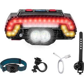 OTYTY USB Bicycle Lights Front and Rear, Bike Tail Lights Rechargeable, LED Safety Warning Bike Brake Lights, 10 Modes, Waterproof Headlight Tail Rear for Kids, Road, Mountain Bikes