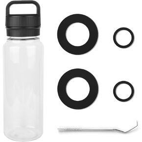 4PCS Gasket Replacement for YETI Yonder 20/25/34/50 oz Water Bottle, Silicone Sealing Ring Gaskets Seal Parts Leak-Proof Tumbler Lid O Ring Replacement BPA Free