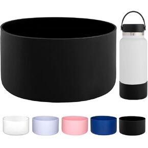 HEYSKAY Protective Silicone Boot for 12oz-24oz 32oz 40oz Hydro Flask Water Bottle Wide Mouth Bottom Protector and Other Brand Bottle with Bottom Diameter 2.85inch or 3.56inch Water Bottle Accessories