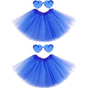 2 PCS Adult Tutus Skirts for Women Girls Tutu Skirt Elastic Tulle Tutu Colored Tutus for Dance Runners Halloween Party