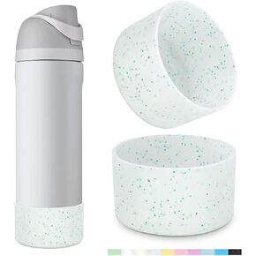 yoelike 2PCS Glitter Silicone Boot for Owala Water Bottle, Anti-Slip Protective Sleeve for FreeSip/Twist/Flip, Bottom Bumper Cover for Watter Bottle Accessories